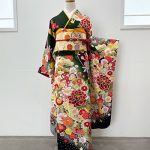 【振袖】緑・牡丹