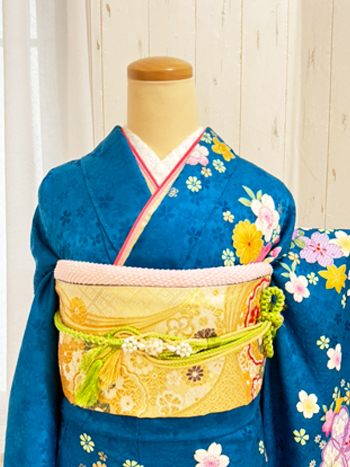 【振袖】青・桜