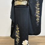 【振袖】黒・薔薇白金