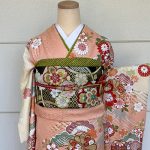 【振袖】ｻｰﾓﾝﾋﾟﾝｸ・菊