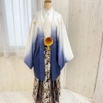 【男性袴】白/青・菊菱