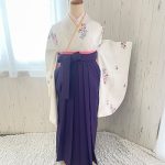 【卒業袴】白・小花