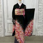 【振袖】黒・桜