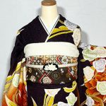 【振袖】茶/赤・ﾊﾞﾗ