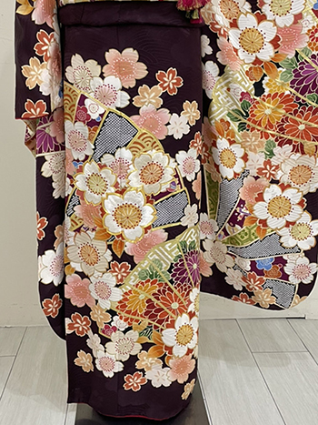 【振袖】黒・桜