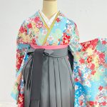 【卒業袴】水色・桜