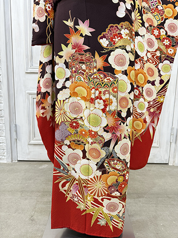 【振袖】茶・梅/紅葉