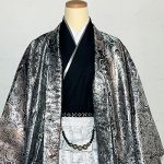 【男性袴】黒/ｼﾙﾊﾞｰ･ﾍﾟｲｽﾞﾘｰ