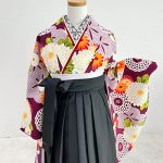 【卒業袴】紫・菊