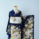 【振袖】紺/白・桜
