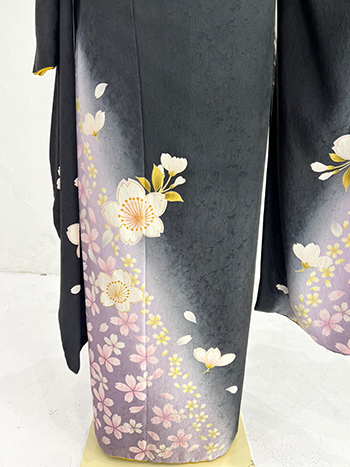 【振袖】黒・桜