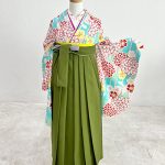 【卒業袴】水色・菊