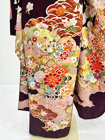 【振袖】紫・桜