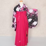 【卒業袴】黒・薔薇