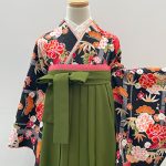 【卒業袴】黒・牡丹