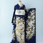 【振袖】紺/白・桜