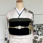 【振袖】白/黒・牡丹