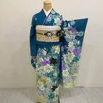 【振袖】緑/白・ゆり