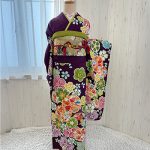 【振袖】紫・桜