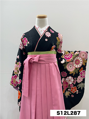 【卒業袴】黒・菊