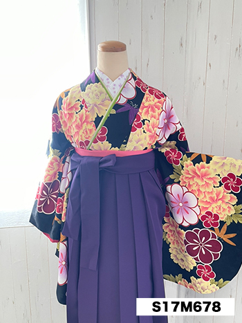 【卒業袴】黒・桜