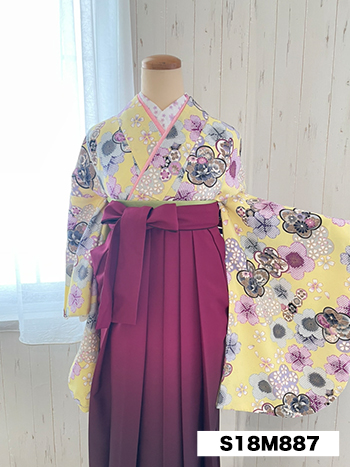 【卒業袴】黄・梅