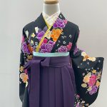 【卒業袴】黒・バラ