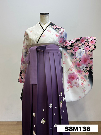 【卒業袴】白・桜