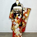 【振袖】茶/赤・ﾊﾞﾗ