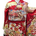 【振袖】赤・しぼり