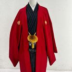 【男性袴】赤・無地