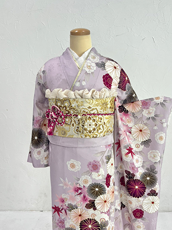 【振袖】紫・菊