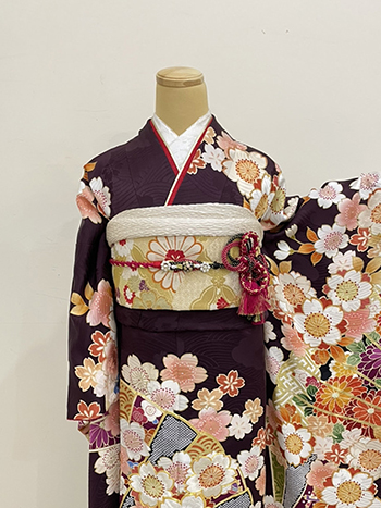 【振袖】黒・桜