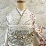 【振袖】白/青・牡丹
