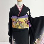 【振袖】黒・桜