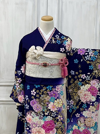 【振袖】紫・牡丹