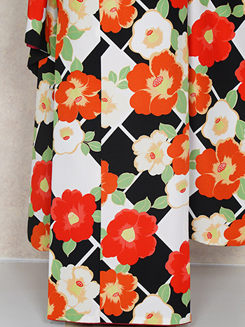 【振袖】白/黒/赤・椿