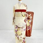 【振袖】白/ﾋﾟﾝｸ・牡丹