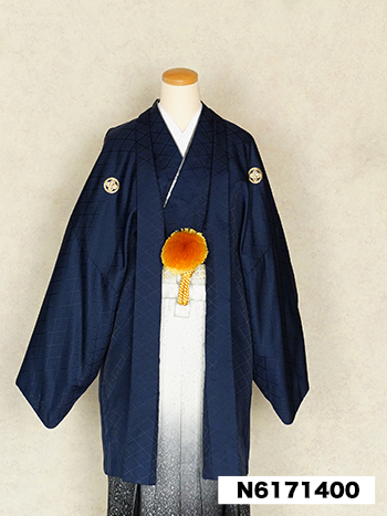 【男性袴】紺・菊菱