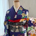 【振袖】青・牡丹