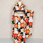 【振袖】白/黒/赤・椿