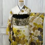 【振袖】白/黄色・牡丹