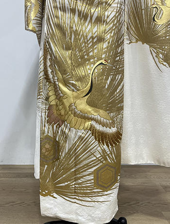 【振袖】白・鶴