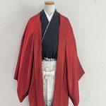 【男性袴】赤・無地