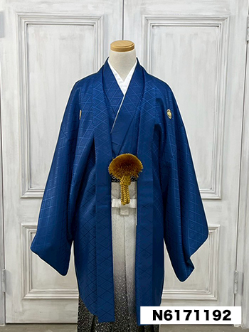 【男性袴】青・菊菱