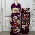 【振袖】紫・椿