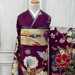 【振袖】紫・椿