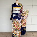 【振袖】青・菊/御所車