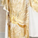 【振袖】白/金・鶴