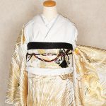 【振袖】白/金・鶴